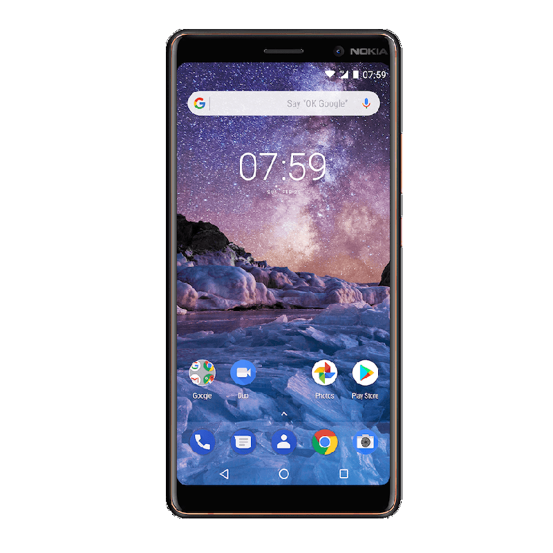Nowość Nokia 7 Plus Dual SIM czarno-miedziany Android 8.0